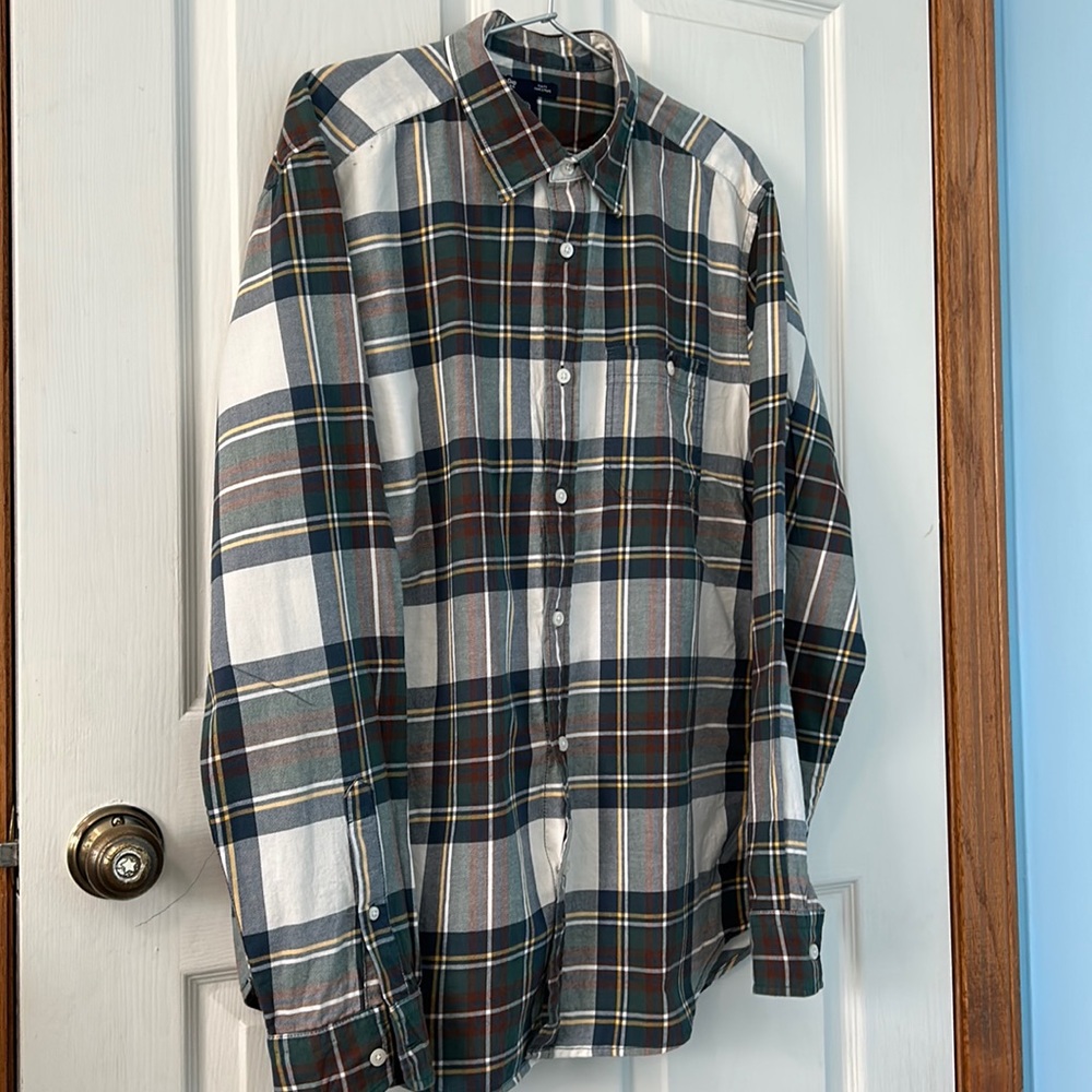 Gap plaid shirts 100% cotton slim fit